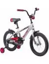 Велосипед детский NOVATRACK Lumen 16 (серебристый/красный, 2019) фото 2